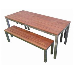 Wooden Bench Setting